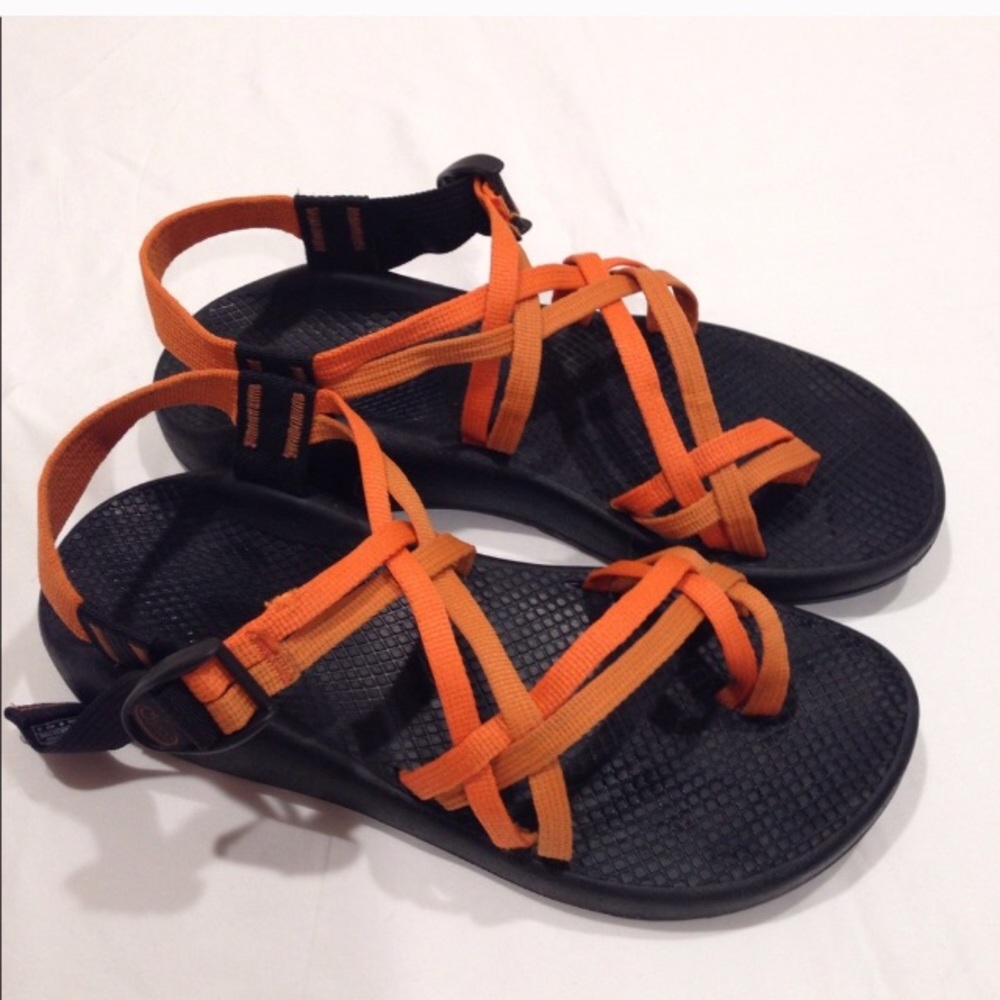 Chaco sandals, orange, size 10